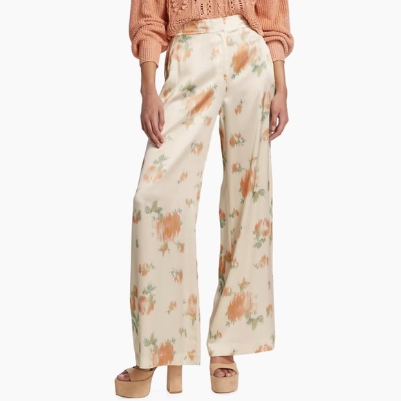 LoveShackFancy Celestine Silk Pant Size S MSRP $495 - Picture 1 of 10